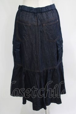 画像3: Jane Marple Dans Le Salon / Denim＆nylon twill flight skirt  indigo×navy H-25-07-02-1049-JM-SK-KB-ZH