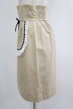画像2: MILK / スザンナスカート  ミルクティーストライプ H-25-07-02-1050-ML-SK-KB-ZH