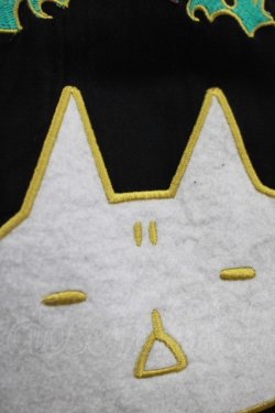 画像4: MINT NeKO / ネコ刺繍半袖シャツ  黒 H-25-07-02-1057-HN-BL-KB-ZH