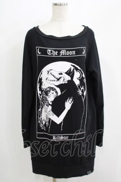 画像1: KILL STAR / The Moon SWEAT  L 黒 H-25-07-02-1060-SL-TO-KB-ZH