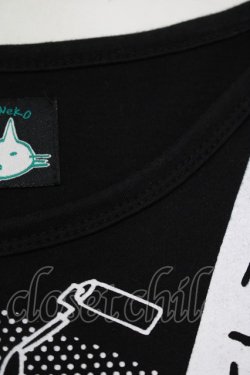 画像4: MINT NeKO / ペンキコロコロカットソー  黒 H-25-07-02-1063-HN-TO-KB-ZH