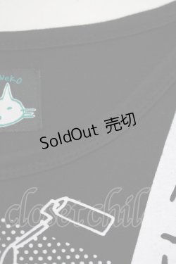 画像4: MINT NeKO / ペンキコロコロカットソー  黒 H-25-07-02-1063-HN-TO-KB-ZH