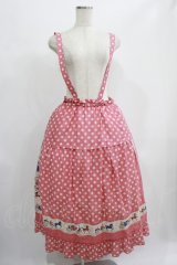 Jane Marple / Polka dots parade suspenders skirt  ピンク H-25-07-02-1007-JM-SK-KB-ZH