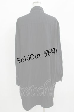 画像3: MINT NeKO / ギャザーロングシャツ  黒 H-25-07-02-1070-HN-BL-KB-ZH
