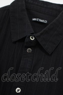 画像4: MINT NeKO / ギャザーロングシャツ  黒 H-25-07-02-1070-HN-BL-KB-ZH