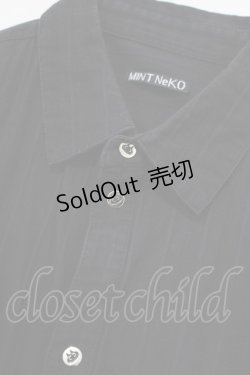 画像4: MINT NeKO / ギャザーロングシャツ  黒 H-25-07-02-1070-HN-BL-KB-ZH