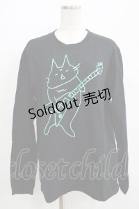 MINT NeKO / 吾輩とギターロンT  黒×ミント H-25-07-02-1071-HN-TO-KB-ZH