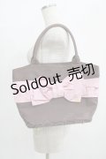 Leur Getter / シャンタンリボン付きバッグ  ブラウン H-25-07-02-1074-LU-BG-KB-ZH