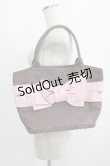 Leur Getter / シャンタンリボン付きバッグ  ブラウン H-25-07-02-1074-LU-BG-KB-ZH