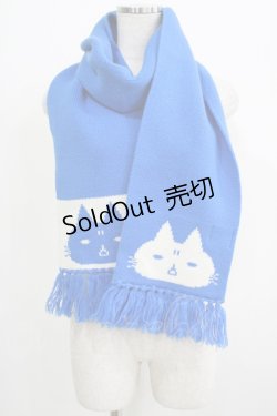 画像1: MINT NeKO / ネコマフラー  ブルー H-25-07-02-1077-HN-ZA-KB-ZH