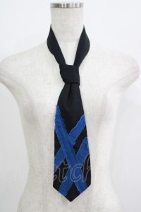 MA / ネクタイ  黒×青 H-25-07-02-1081-PU-ZA-KB-ZH