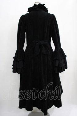 画像3: MARBLE / 豪華カメオタイ付き貴婦人ロングコート  別珍黒×黒 H-25-07-02-1008-GO-CO-KB-ZH