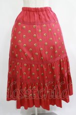 画像1: Jane Marple Dans Le Salon / Granny’s buttons tiered skirt  ローズ H-25-10-14-032-JM-SK-KB-ZT257 (1)