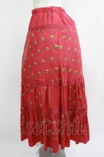 画像2: Jane Marple Dans Le Salon / Granny’s buttons tiered skirt  ローズ H-25-10-14-032-JM-SK-KB-ZT257 (2)