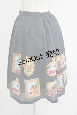 画像2: Jane Marple / Anniversaryフレームのデコパージュスカート  ネイビー H-25-10-14-021-JM-SK-KB-ZT257