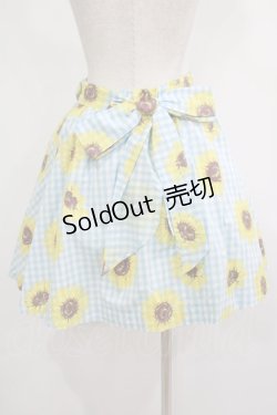 画像3: MILK / Summerフラワースカート  サックスギンガム×ヒマワリ H-25-07-02-1018-ML-SK-KB-ZH
