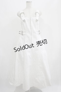 画像1: Candy Stripper / W BELTED DRESS  WHITE H-25-07-02-1023-PU-OP-KB-ZH