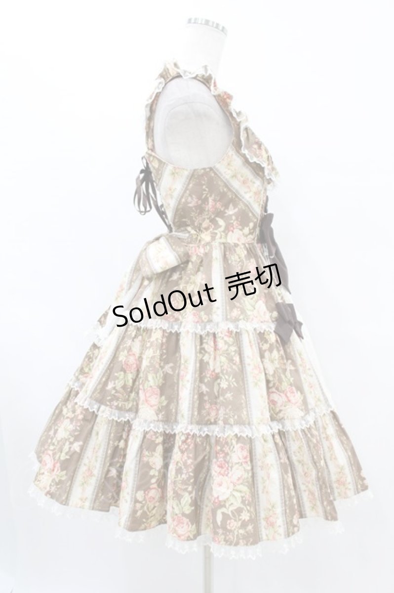 画像3: Angelic Pretty / Rosy Rose Princessジャンパースカート Free ブラウン H-25-07-03-025-AP-OP-NS-ZH (3)