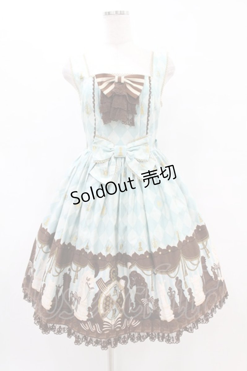 画像1: Angelic Pretty / Chess Chocolate ジャボ付ジャンパースカート Free ミント H-25-07-03-026-AP-OP-NS-ZH (1)