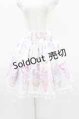 Angelic Pretty / Decoration Ice Creamスカート Free シロ H-25-07-03-032-AP-SK-NS-ZH