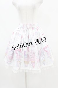 Angelic Pretty / Decoration Ice Creamスカート Free シロ H-25-07-03-032-AP-SK-NS-ZH