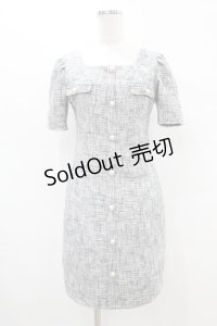 An MILLE / ツイードパールミニワンピース Free ブラック H-25-07-03-033-EL-OP-NS-ZH
