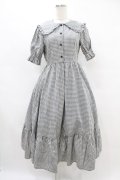 m petit by misako / AM*ギンガムCHKワンピース S グレー H-25-07-03-034-LO-OP-NS-ZH