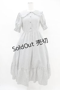 m petit by misako / AM*ギンガムCHKワンピース S グレー H-25-07-03-034-LO-OP-NS-ZH