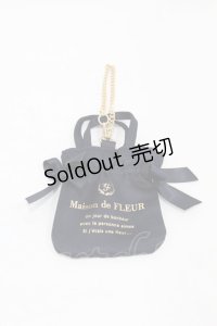 Maison de FLEUR / ミニダブルリボントートバッグチャーム  ブラック H-25-07-03-006-LO-ZA-NS-ZH
