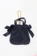 画像2: Maison de FLEUR / ミニダブルリボントートバッグチャーム  ブラック H-25-07-03-006-LO-ZA-NS-ZH (2)