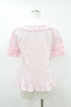 画像2: Angelic Pretty / ハートレース半袖ブラウス Free ピンク H-25-07-03-054-AP-BL-NS-ZH