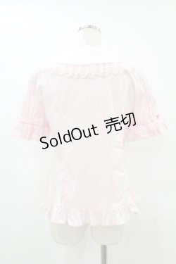 画像2: Angelic Pretty / ハートレース半袖ブラウス Free ピンク H-25-07-03-054-AP-BL-NS-ZH