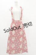 PINK HOUSE / 花柄サスペンダースカート Free レッド H-25-07-03-1046-LO-SK-NS-ZH