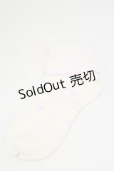 Angelic Pretty / Fancyスクールドットクルー丈ソックス  シロ H-25-07-03-1007-AP-ZA-NS-ZH