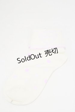 画像1: Angelic Pretty / Fancyスクールドットクルー丈ソックス  シロ H-25-07-03-1007-AP-ZA-NS-ZH