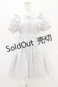 Ank Rouge / RibbonToeShoseレースアップフリルワンピース M サックス H-25-07-03-1054-CA-OP-NS-ZH
