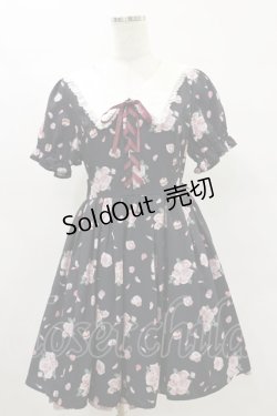 画像1: Ank Rouge / RosyMacaronスピンドルワンピース M ブラック H-25-07-03-1055-CA-OP-NS-ZH