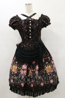 画像1: metamorphose / プリンセスクラウンブーケワンピース Free ブラック H-25-07-03-1062-ME-OP-NS-ZH