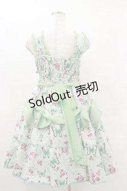 画像2: metamorphose / Jewel Butterflyシャーリングジャンパースカート Free ミント H-25-07-03-1063-ME-OP-NS-ZH