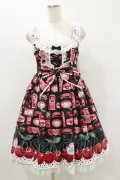 Angelic Pretty / Cherry Jam Labelジャンパースカート Free ブラック H-25-07-03-1067-AP-OP-NS-ZH