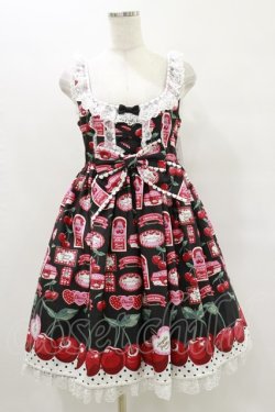 画像1: Angelic Pretty / Cherry Jam Labelジャンパースカート Free ブラック H-25-07-03-1067-AP-OP-NS-ZH