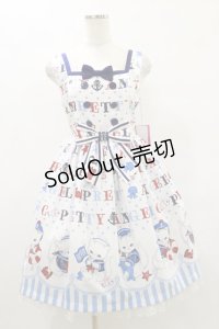 Angelic Pretty / Sailor Marine Kittenジャンパースカート Free シロ H-25-07-03-1068-AP-OP-NS-ZH