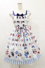 画像1: Angelic Pretty / Sailor Marine Kittenジャンパースカート Free シロ H-25-07-03-1068-AP-OP-NS-ZH (1)