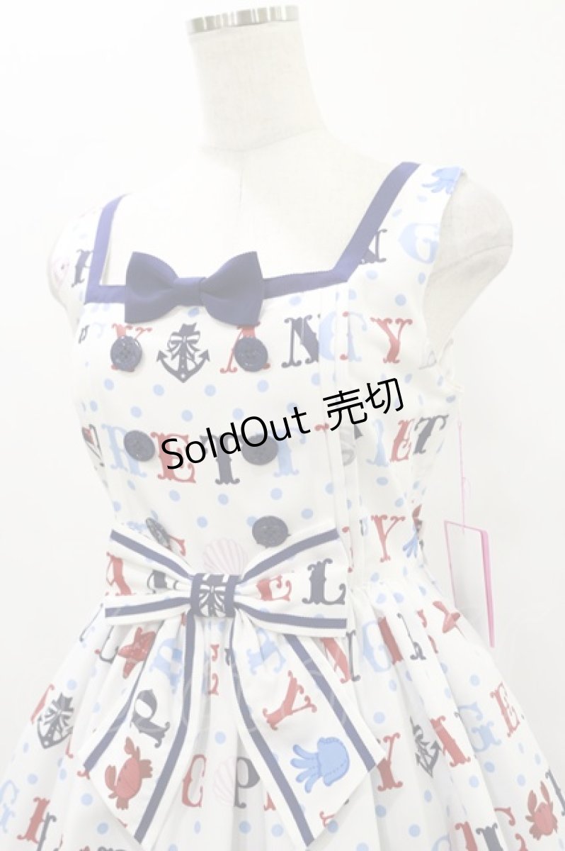 画像4: Angelic Pretty / Sailor Marine Kittenジャンパースカート Free シロ H-25-07-03-1068-AP-OP-NS-ZH (4)