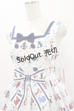 画像4: Angelic Pretty / Sailor Marine Kittenジャンパースカート Free シロ H-25-07-03-1068-AP-OP-NS-ZH