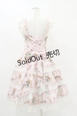 画像2: metamorphose / オールドエンブレムティアードジャンパースカート Free ピンク H-25-07-03-1072-ME-OP-NS-ZH
