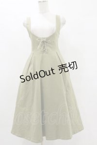 F&A / フロントレースアップUネックジャンパースカート Free L/GREEN H-25-07-03-1076-LO-OP-NS-ZH
