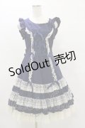 metamorphose / 肩フリルフロント編み上げジャンパースカート（2002年） Free ネイビー H-25-07-03-1077-ME-OP-NS-ZH