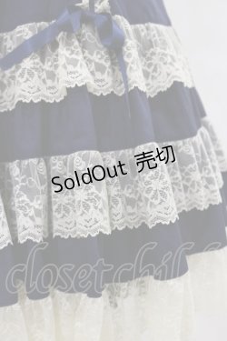 画像4: metamorphose / 肩フリルフロント編み上げジャンパースカート（2002年） Free ネイビー H-25-07-03-1077-ME-OP-NS-ZH