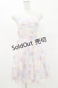 Honey Bunch / シフォンワンピース Free ピンク H-25-07-03-1078-LO-OP-NS-ZH